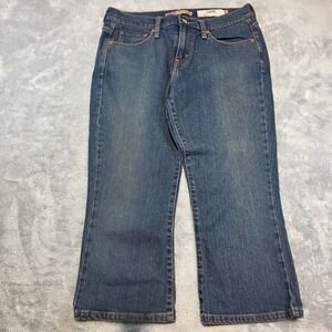 Levi's Women 10 Blue Capri Jeans 515 Mid Rise Stretch Cropped Denim Pants